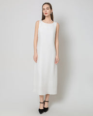 40 Momme Seiden-Maxi-Kleid