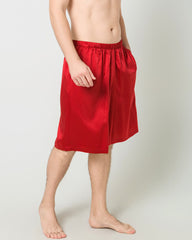 Seiden-Unterhose Männer, elastischer Gürtel Kniehöhe, Satin-Design
