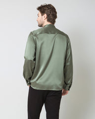 Seidenhemd für Männer im Casual-Stil mit langen Ärmeln
