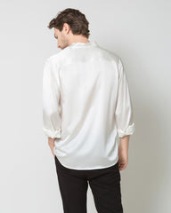 Seidenhemd für Männer im Casual-Stil mit langen Ärmeln