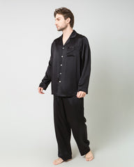 Seiden-Pyjamas für Herren, locker, lang