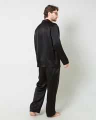 Seiden-Pyjamas für Herren, locker, lang