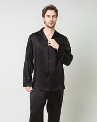 Seiden-Pyjamas für Herren, locker, lang