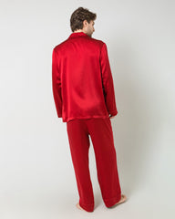 Seiden-Pyjamas für Herren, locker, lang
