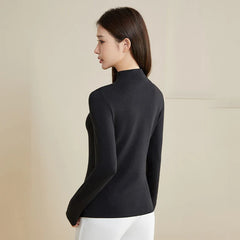 Seiden Thermo-Pullover mit Rollkragen