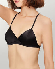Seiden-Triangle-Bralette und V-String-Slip-Set