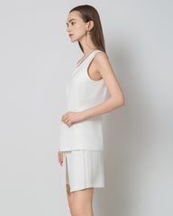 40 Momme Seidene Blazer-Weste