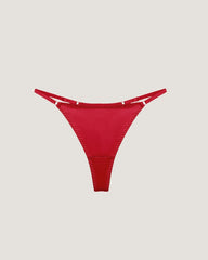 Seiden-BH ohne Bügel und V-String-Tanga Set