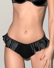Seiden-Bralette & Rüschen-Tanga-Set