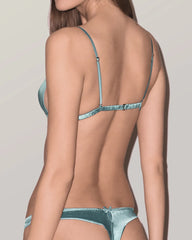 Seiden-Bralette & Rüschen-Tanga-Set