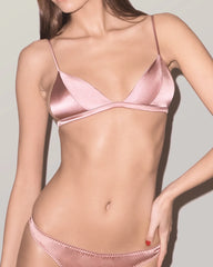 Seiden-Bralette & Rüschen-Tanga-Set