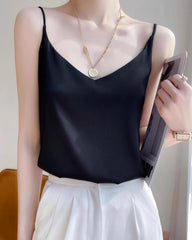 Spaghetti-Träger Seiden-Camisole