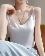 Spaghetti-Träger Seiden-Camisole