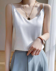 Spaghetti-Träger Seiden-Camisole