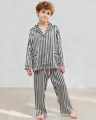 Kinder Seiden-Pyjama-Set mit Streifen