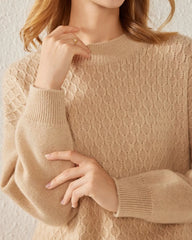 Kaschmirpullover mit texturiertem Strickmuster
