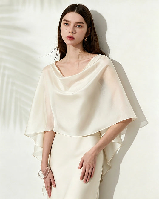 100 % Seidenchiffon Anlass-Schal