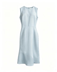 Elegantes Triacetat-Midikleid mit asymmetrischem Schnitt