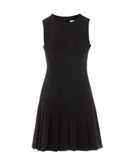 Triacetat-Minikleid mit Plisseefalten und ausgestelltem Saum