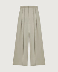 Triacetat-Hose mit geradem Bein und eleganter Bundfalte