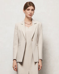 Triacetat-Blazer mit Seidenfutter in maßgeschneiderter Passform