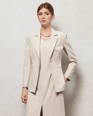Triacetat-Blazer mit Seidenfutter in maßgeschneiderter Passform