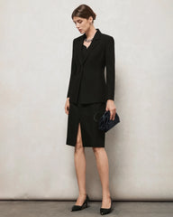 Triacetat-Blazer mit Seidenfutter in maßgeschneiderter Passform