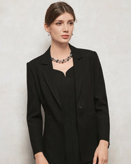 Triacetat-Blazer mit Seidenfutter in maßgeschneiderter Passform
