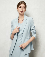 Triacetat-Blazer mit Seidenfutter in maßgeschneiderter Passform