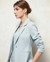 Triacetat-Blazer mit Seidenfutter in maßgeschneiderter Passform