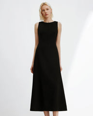 Triacetat-Maxikleid in A-Linie ohne Ärmel