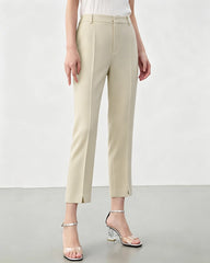 Triacetat-Hose in Slim Fit mit Knöchellänge