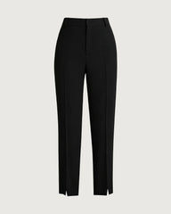 Triacetat-Hose in Slim Fit mit Knöchellänge