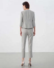 Triacetat-Hose in Slim Fit mit Knöchellänge
