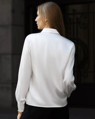 Seidenbluse mit Umklappkragen