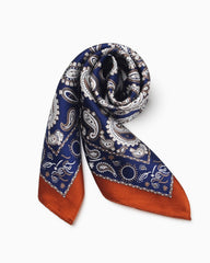 Unisex Paisley Seidentuch 53x53cm