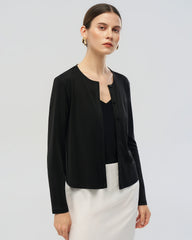 Waschbarer Seiden-Jersey Cardigan mit Knopfleiste vorne