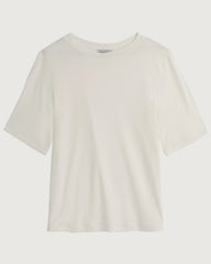 Waschbares Seidenjersey T-Shirt mit Rundhalsausschnitt