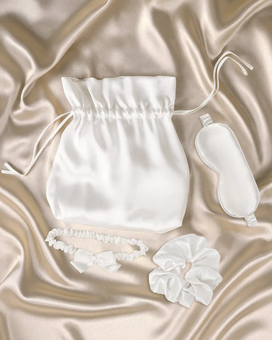 Waschbares Seiden-Geschenkset zur Hochzeit – 4-teilig
