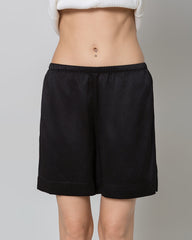Damen 100% Seiden-Pyjama-Shorts mit elastischer Taille