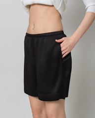 Damen 100% Seiden-Pyjama-Shorts mit elastischer Taille