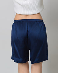 Damen 100% Seiden-Pyjama-Shorts mit elastischer Taille