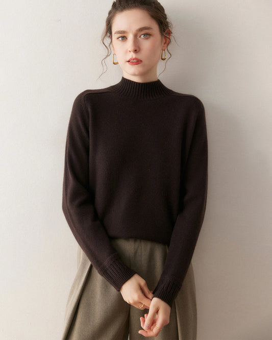 Damen-Kaschmirpullover mit Zopfmuster und Raglanärmeln