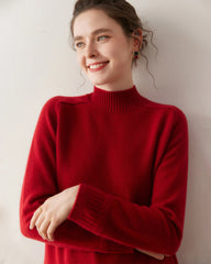 Damen-Kaschmirpullover mit Zopfmuster und Raglanärmeln