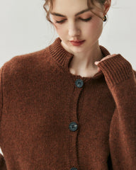 Damen Kaschmir-Woll Cardigan & Shorts Set
