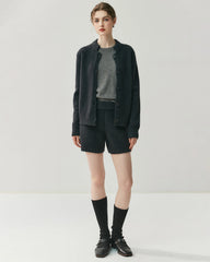 Damen Kaschmir-Woll Cardigan & Shorts Set