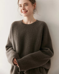 Damen Kaschmir-Woll Strickpullover und Shorts Set