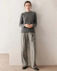 Damen-Kaschmirpullover mit halbem Stehkragen
