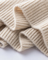 Damen-Kaschmirpullover mit halbem Reißverschluss