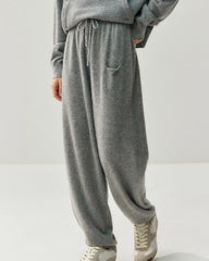 Damen Kaschmir-Wollhose mit lockerem Schnitt